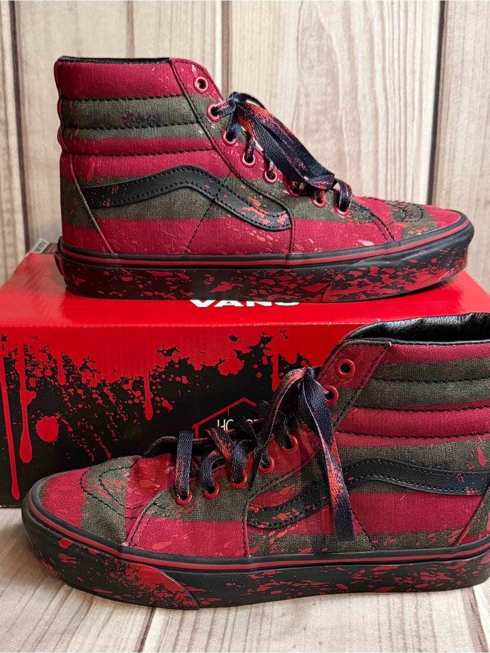Vans House Of Terror Nightmare On Elm Street Horror Freddy Krueger  7M / 8.5W